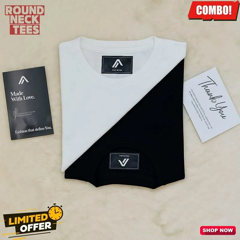 Men’s Round Neck Cotton T-Shirt